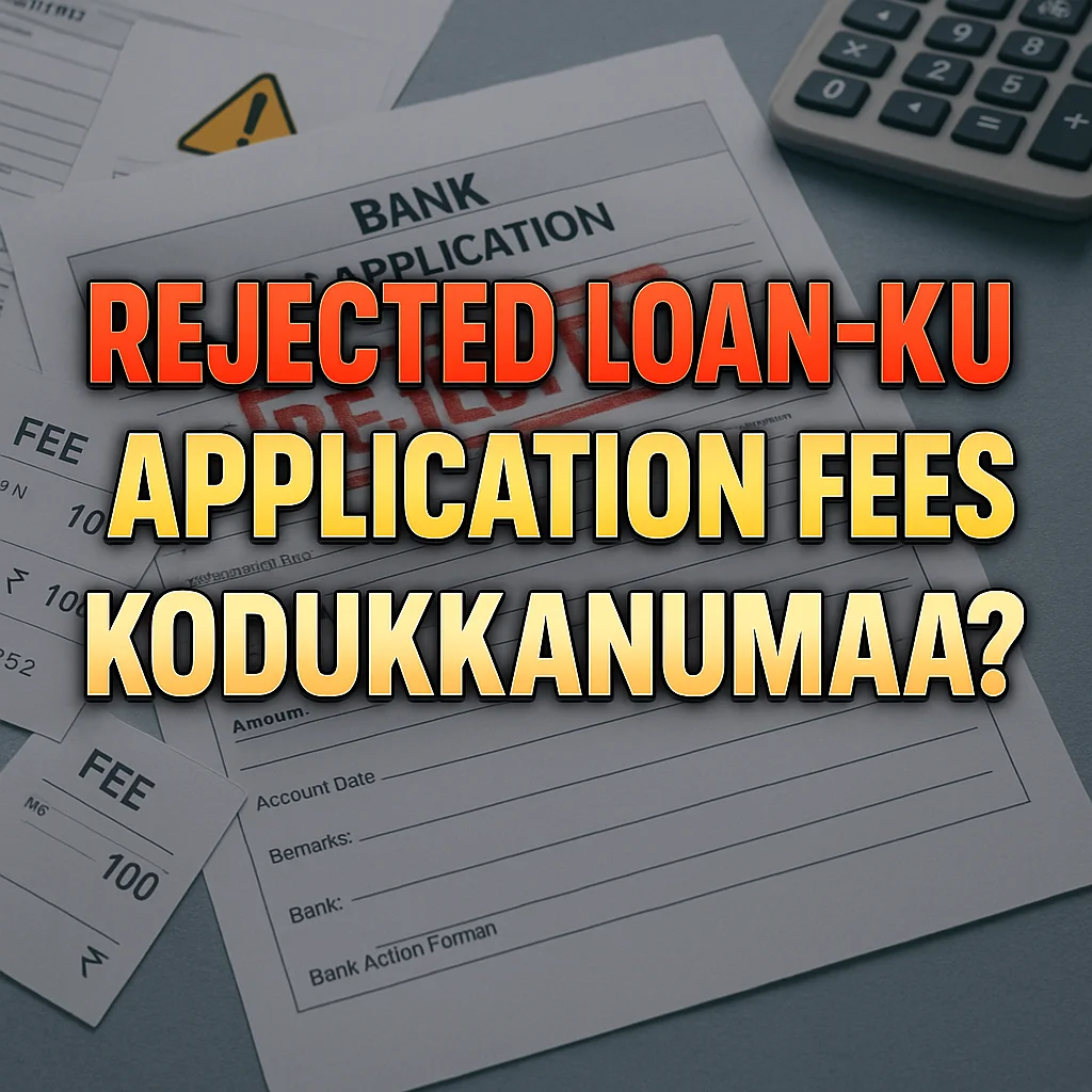 Rejected loan-ku Application Fees Kodukkanumaa?