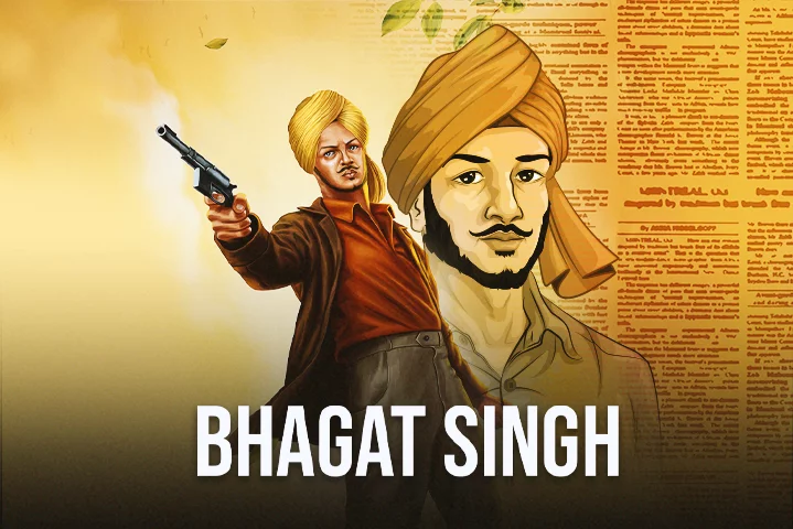 bhagat singh with pistol