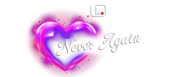 Never Again title