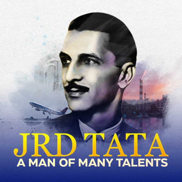 Jrd Tata A Man Of Many Talents Bharat Ratna J R D Tata In