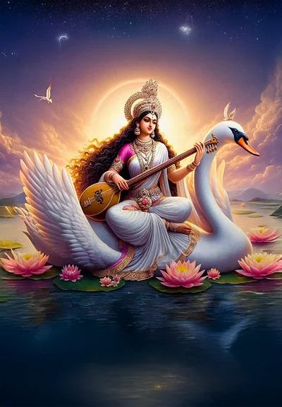 माँ सरस्वती का ध्यान
